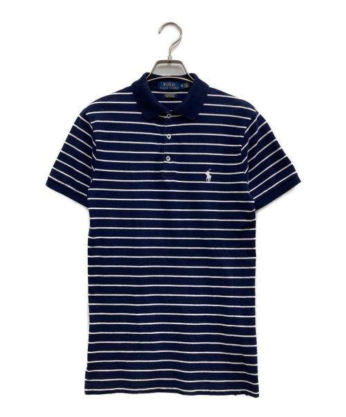 POLO RALPH LAUREN（ポロ・ラルフローレン）POLO RALPH LAUREN (ポロ・ラルフローレン) ボーダーポロシャツ ネイビー サイズ:XSの古着・服飾アイテム