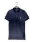POLO RALPH LAUREN（ポロ・ラルフローレン）の古着「ボーダーポロシャツ」｜ネイビー