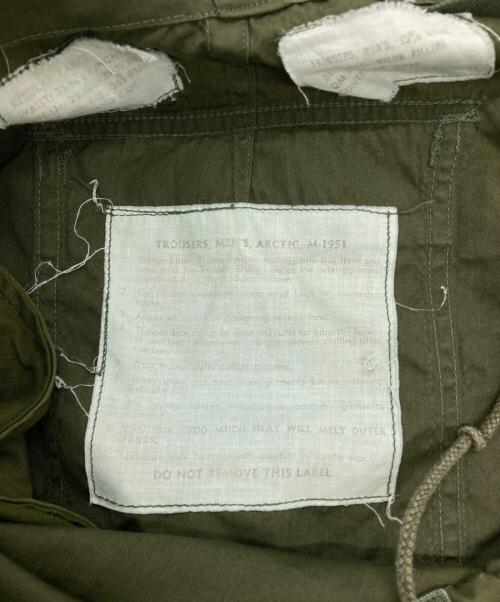 US ARMY（ユーエスアーミー）US ARMY (ユーエスアーミー) M-1951 ARCTIC PANT オリーブ サイズ:Lの古着・服飾アイテム