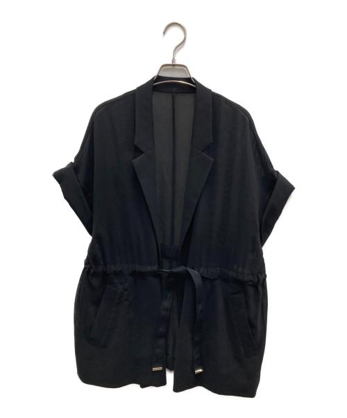 EPOCA（エポカ）EPOCA (エポカ) トリアセライトメッシュ ショートスリーブジャケット ブラック サイズ:40の古着・服飾アイテム