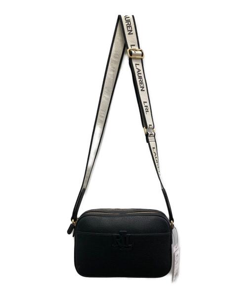 LAUREN RALPH LAUREN（ローレンラルフローレン）LAUREN RALPH LAUREN (ローレンラルフローレン) ロゴストラップレザークロスボディバッグ ブラック サイズ:ONE 未使用品の古着・服飾アイテム