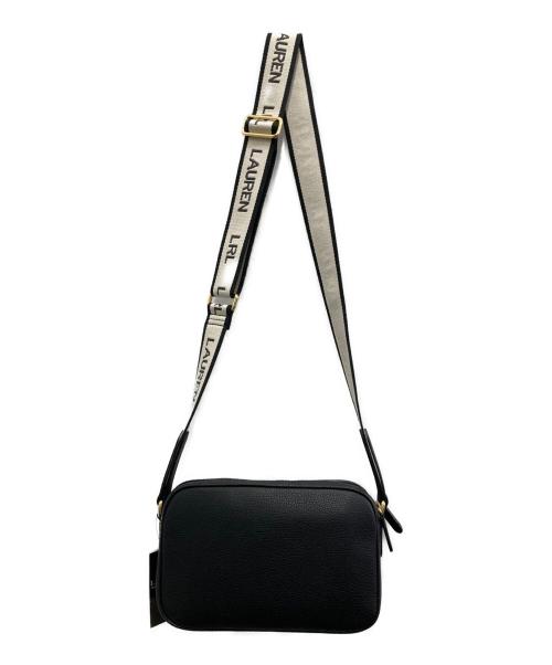 LAUREN RALPH LAUREN（ローレンラルフローレン）LAUREN RALPH LAUREN (ローレンラルフローレン) ロゴストラップレザークロスボディバッグ ブラック サイズ:ONE 未使用品の古着・服飾アイテム