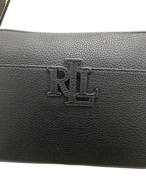 LAUREN RALPH LAUREN（ローレンラルフローレン）LAUREN RALPH LAUREN (ローレンラルフローレン) ロゴストラップレザークロスボディバッグ ブラック サイズ:ONE 未使用品の古着・服飾アイテム