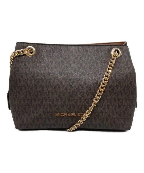 MICHAEL KORS（マイケルコース）MICHAEL KORS (マイケルコース) チェーンショルダーバッグ ブラウンの古着・服飾アイテム