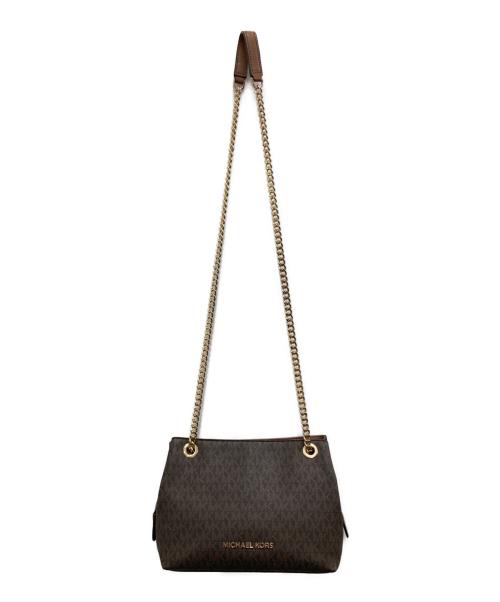 MICHAEL KORS（マイケルコース）MICHAEL KORS (マイケルコース) チェーンショルダーバッグ ブラウンの古着・服飾アイテム