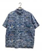reyn spoonerレイン スプナー）の古着「総柄シャツ」｜ネイビー