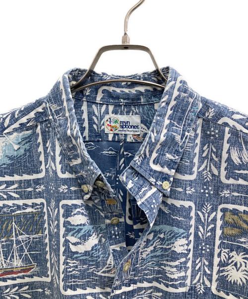 reyn spooner（レイン スプナー）reyn spooner (レイン スプナー) 総柄シャツ ネイビー サイズ:XLの古着・服飾アイテム