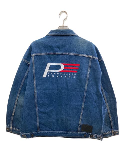 PERRY ELLIS AMERICA（ペリーエリスアメリカ）PERRY ELLIS AMERICA (ペリーエリスアメリカ) オーバーサイズデニムジャケット インディゴ サイズ:XXLの古着・服飾アイテム