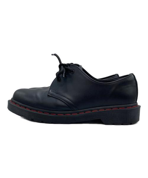 Dr.Martens（ドクターマーチン）Dr.Martens (ドクターマーチン) 1461 レッドステッチ 3 ホール シューズ ブラック×レッド サイズ:US8の古着・服飾アイテム