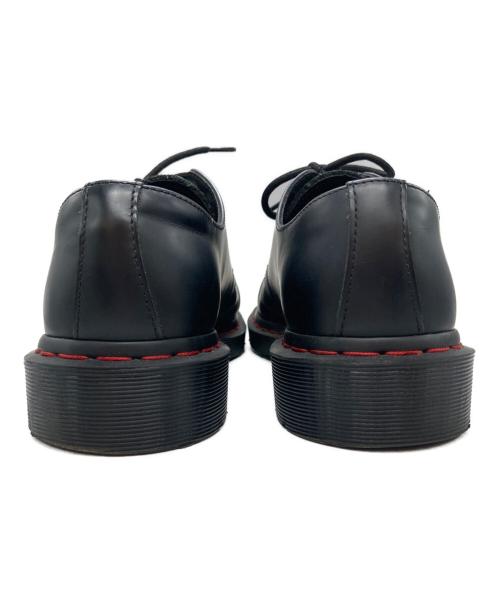 Dr.Martens（ドクターマーチン）Dr.Martens (ドクターマーチン) 1461 レッドステッチ 3 ホール シューズ ブラック×レッド サイズ:US8の古着・服飾アイテム