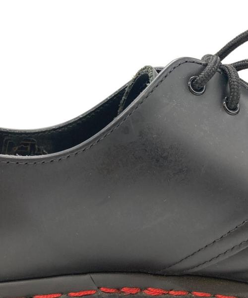 Dr.Martens（ドクターマーチン）Dr.Martens (ドクターマーチン) 1461 レッドステッチ 3 ホール シューズ ブラック×レッド サイズ:US8の古着・服飾アイテム