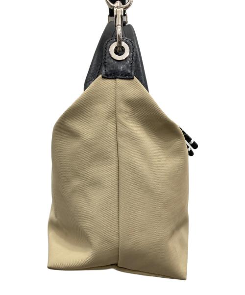 LONGCHAMP（ロンシャン）LONGCHAMP (ロンシャン) エナジー S トップハンドルバッグ ベージュ×ブラックの古着・服飾アイテム