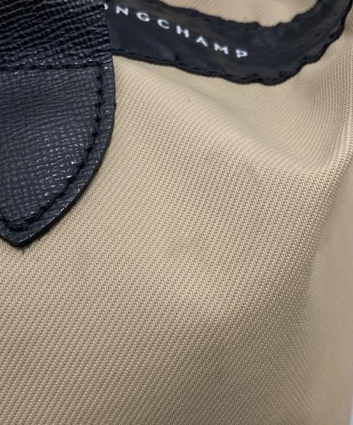 LONGCHAMP（ロンシャン）LONGCHAMP (ロンシャン) エナジー S トップハンドルバッグ ベージュ×ブラックの古着・服飾アイテム