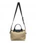 LONGCHAMP (ロンシャン) エナジー S トップハンドルバッグ ベージュ×ブラック：18000円