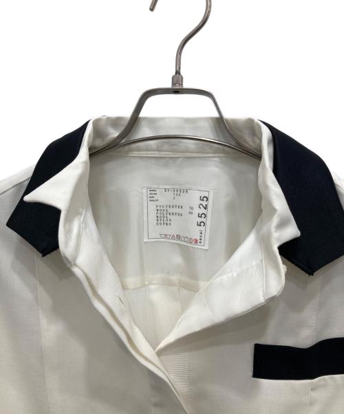 sacai（サカイ）sacai (サカイ) レイヤード スーチング ブラック×ホワイト サイズ:１の古着・服飾アイテム