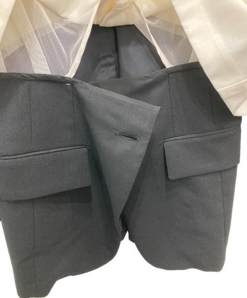 sacai（サカイ）sacai (サカイ) レイヤード スーチング ブラック×ホワイト サイズ:１の古着・服飾アイテム