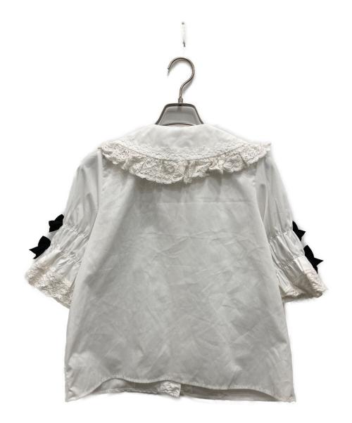 CHALMIERE（シャルミエール）chalmiere (シャルミエール) トーションレースブラウス ホワイト サイズ:Mの古着・服飾アイテム