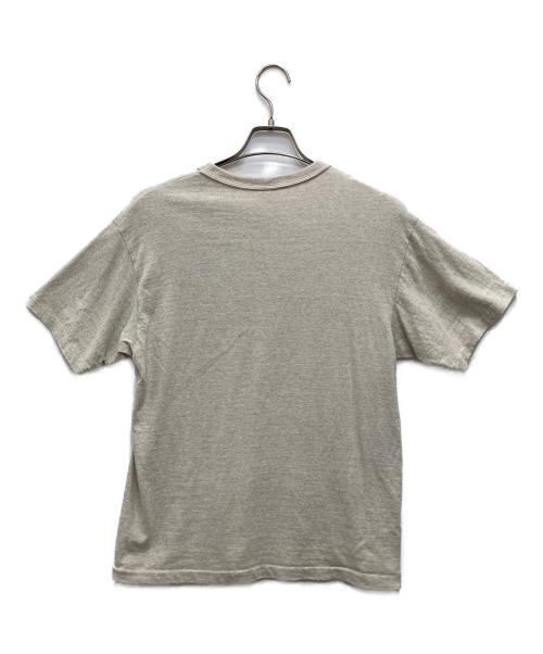WAREHOUSE（ウエアハウス）WAREHOUSE (ウエアハウス) フェルトプリントTシャツ ベージュ サイズ:LARGEの古着・服飾アイテム