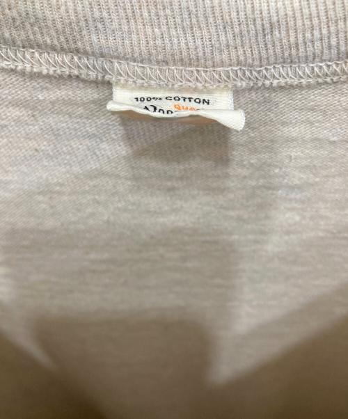 WAREHOUSE（ウエアハウス）WAREHOUSE (ウエアハウス) フェルトプリントTシャツ ベージュ サイズ:LARGEの古着・服飾アイテム