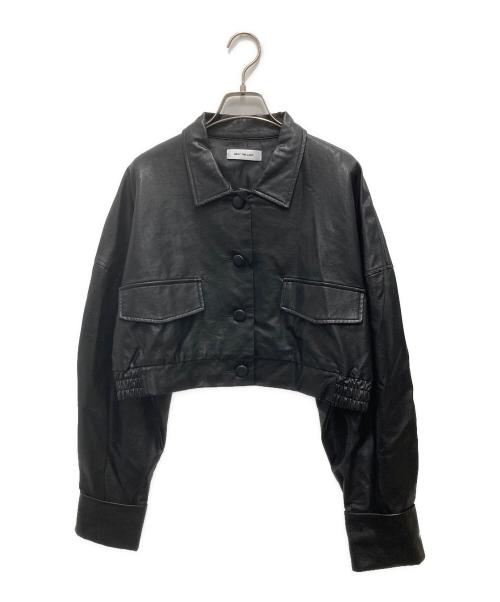 melt the lady（メルトザレディ）MELT THE LADY (メルトザレディ) クロップドFレザージャケット ブラック サイズ:Fの古着・服飾アイテム