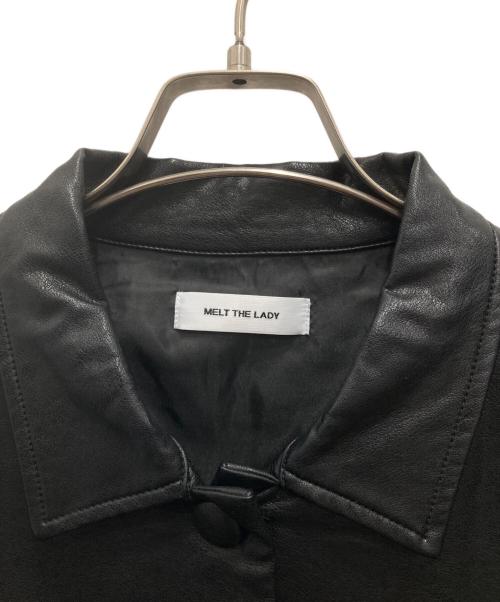 melt the lady（メルトザレディ）MELT THE LADY (メルトザレディ) クロップドFレザージャケット ブラック サイズ:Fの古着・服飾アイテム