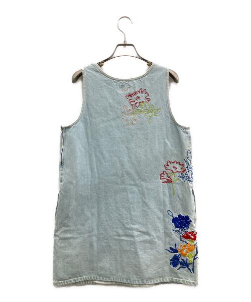 KENZO（ケンゾー）KENZO (ケンゾー) スリーブレス エンブロイダリー ドレス ブルー サイズ:MMM 未使用品の古着・服飾アイテム