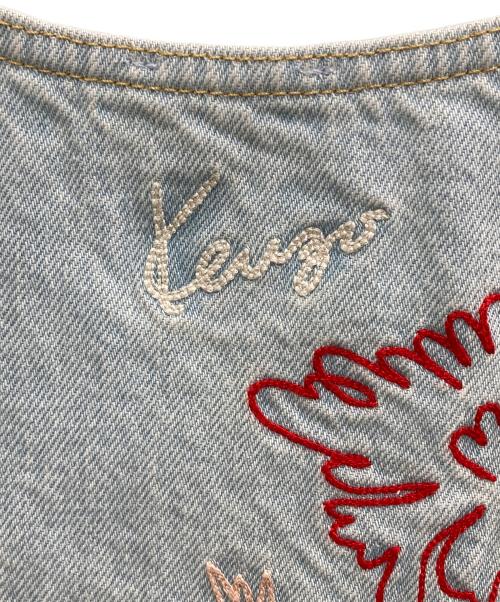 KENZO（ケンゾー）KENZO (ケンゾー) スリーブレス エンブロイダリー ドレス ブルー サイズ:MMM 未使用品の古着・服飾アイテム