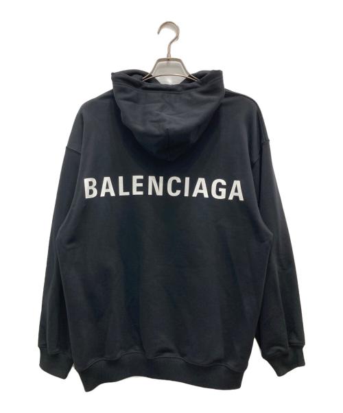 BALENCIAGA（バレンシアガ）BALENCIAGA (バレンシアガ) バックロゴプリントパーカー ブラック サイズ:Sの古着・服飾アイテム