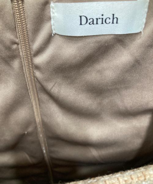 darich（ダーリッチ）Darich (ダーリッチ) プリーツドッキングツイードミニワンピース ベージュ サイズ:Fの古着・服飾アイテム