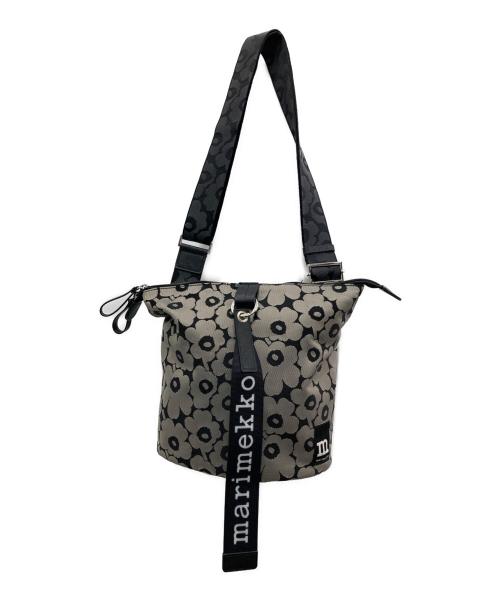 marimekko（マリメッコ）marimekko (マリメッコ) carry all unikkoショルダーバッグ ブラック×グレーの古着・服飾アイテム