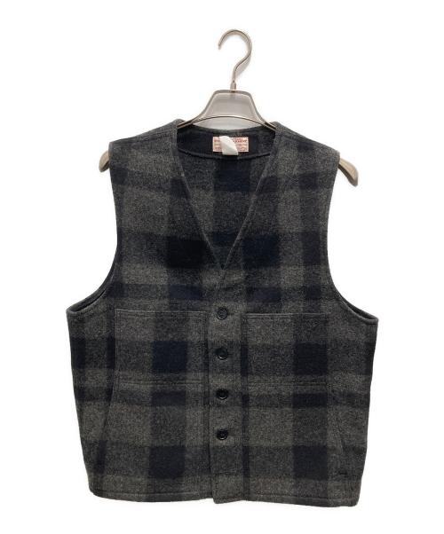 FILSON GARMENT（フィルソン ガーメント）FILSON GARMENT (フィルソン ガーメント) Mackinaw Wool Vest グレー×ブラック サイズ:44の古着・服飾アイテム