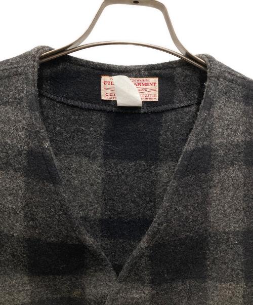 FILSON GARMENT（フィルソン ガーメント）FILSON GARMENT (フィルソン ガーメント) Mackinaw Wool Vest グレー×ブラック サイズ:44の古着・服飾アイテム