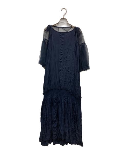 pinue（ピヌエ）pinue (ピヌエ) ギャザーヘムドレスセット ネイビー サイズ:Mの古着・服飾アイテム