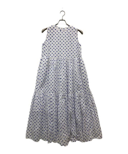 OBLI（オブリ）OBLI (オブリ) ブルーハートティアードワンピース ブルー サイズ:１の古着・服飾アイテム