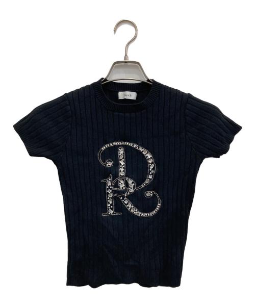 darich（ダーリッチ）Darich (ダーリッチ) DRビジューリブニットトップス ブラック サイズ:Freeの古着・服飾アイテム