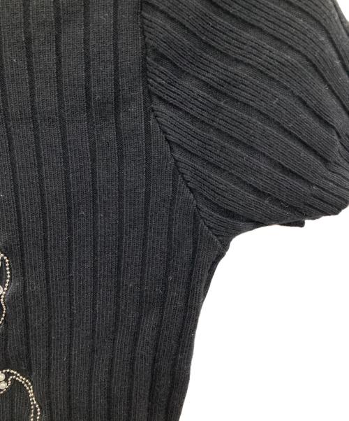darich（ダーリッチ）Darich (ダーリッチ) DRビジューリブニットトップス ブラック サイズ:Freeの古着・服飾アイテム