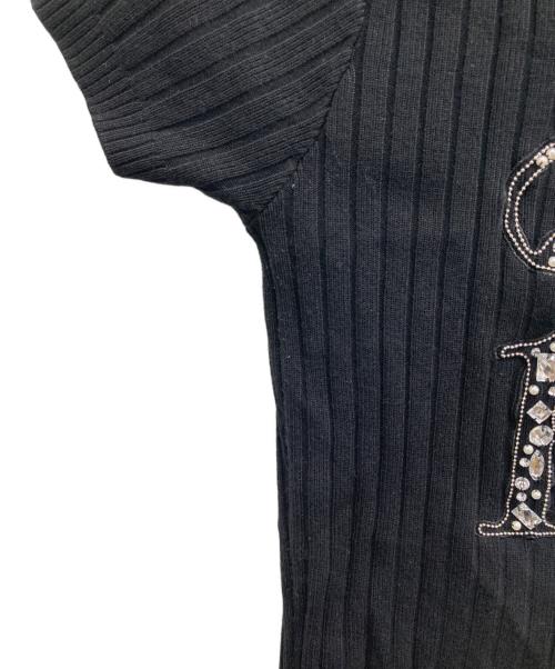 darich（ダーリッチ）Darich (ダーリッチ) DRビジューリブニットトップス ブラック サイズ:Freeの古着・服飾アイテム