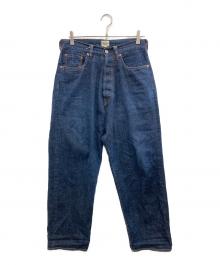gold（ゴールド）の古着「RECYCLED WASTE SUVIN COTTON YARN 11oz. DENIM 5POCKET WIDE PANTS」｜インディゴ