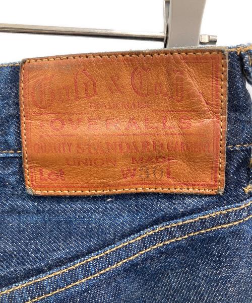 gold（ゴールド）gold (ゴールド) RECYCLED WASTE SUVIN COTTON YARN 11oz. DENIM 5POCKET WIDE PANTS インディゴ サイズ:Sの古着・服飾アイテム