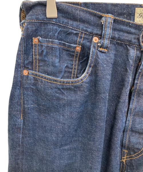 gold（ゴールド）gold (ゴールド) RECYCLED WASTE SUVIN COTTON YARN 11oz. DENIM 5POCKET WIDE PANTS インディゴ サイズ:Sの古着・服飾アイテム