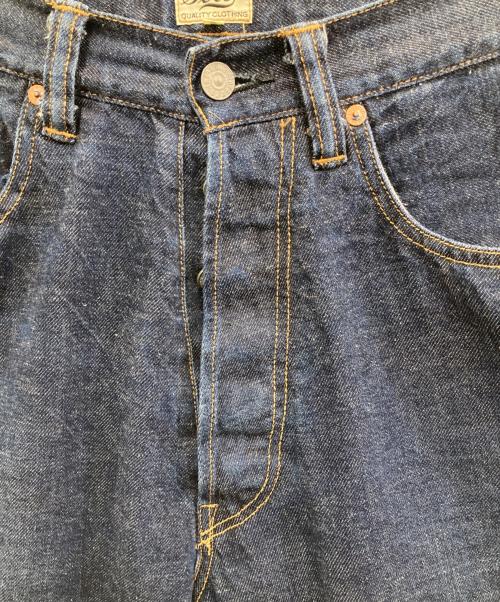 gold（ゴールド）gold (ゴールド) RECYCLED WASTE SUVIN COTTON YARN 11oz. DENIM 5POCKET WIDE PANTS インディゴ サイズ:Sの古着・服飾アイテム