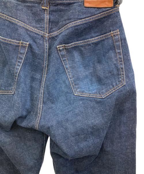 gold（ゴールド）gold (ゴールド) RECYCLED WASTE SUVIN COTTON YARN 11oz. DENIM 5POCKET WIDE PANTS インディゴ サイズ:Sの古着・服飾アイテム