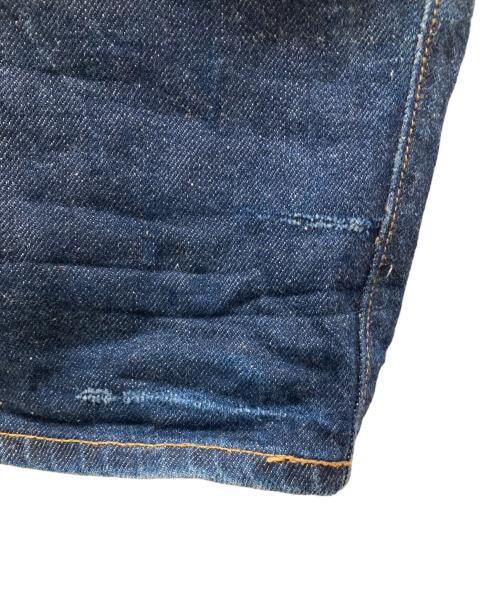gold（ゴールド）gold (ゴールド) RECYCLED WASTE SUVIN COTTON YARN 11oz. DENIM 5POCKET WIDE PANTS インディゴ サイズ:Sの古着・服飾アイテム