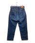 gold (ゴールド) RECYCLED WASTE SUVIN COTTON YARN 11oz. DENIM 5POCKET WIDE PANTS インディゴ サイズ:S：17000円