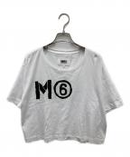 MM6 Maison Margielaエムエムシックスメゾンマルジェラ）の古着「プリントカットソー」｜ホワイト