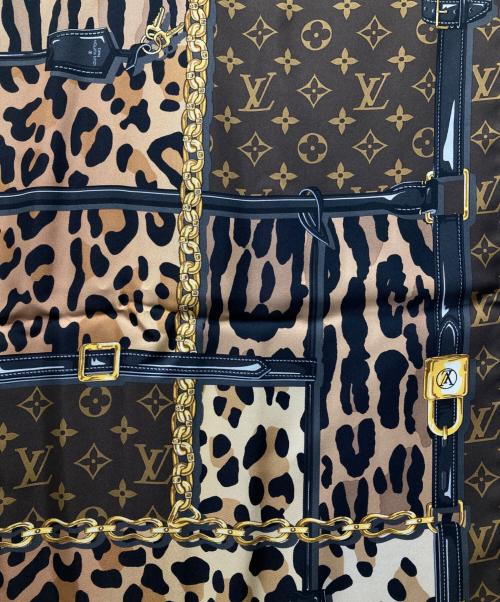 LOUIS VUITTON（ルイ ヴィトン）LOUIS VUITTON (ルイ ヴィトン) シルクスカーフ ベージュの古着・服飾アイテム