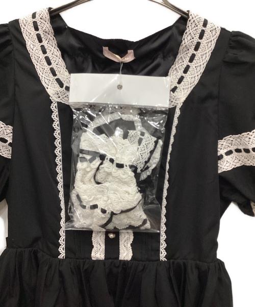 CHALMIERE（シャルミエール）Chalmiere (シャルミエール) はしごレースワンピース ブラック サイズ:Mの古着・服飾アイテム