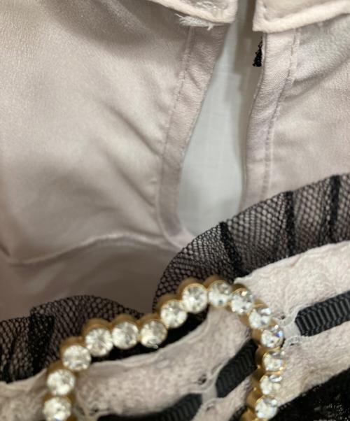 LIZ LISA（リズリサ）LIZ LISA (リズリサ) 3つリボンハートチョーカーブラウス ピンクの古着・服飾アイテム
