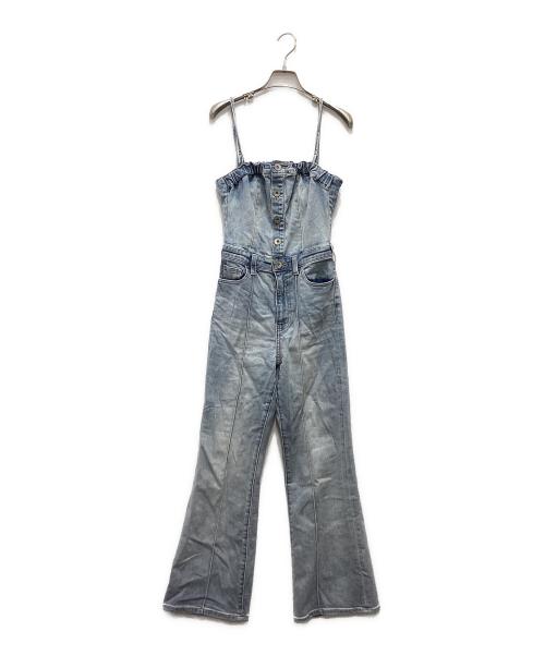 GYDA（ジェイダ）GYDA (ジェイダ) BACKリボンデニムロンパース ブルー サイズ:XSの古着・服飾アイテム
