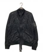 DIESELディーゼル）の古着「J-OLIVE JACKET/ナイロンフライトジャケット」｜ブラック